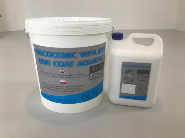 DecoCemic microcement WFA 175 One Coat Aquatic-wodoodporny mikrocement wykończeniowy do warstwy dekoracyjnej 2
