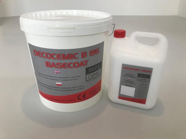 DecoCemic microcement B 195 Basecoat-mikrocement wyrównawczy do warstwy zbrojonej siatką 1